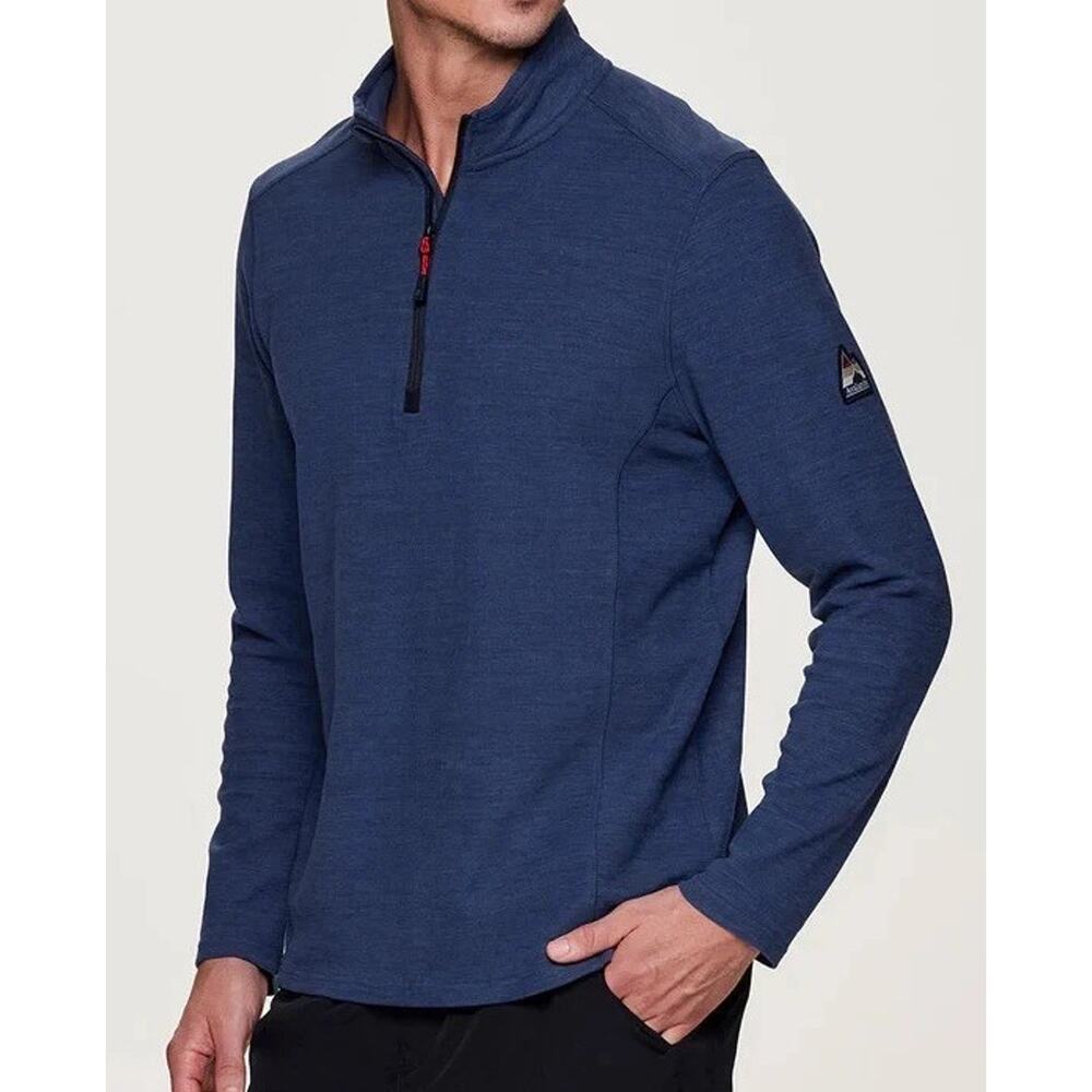 Avalanche Stillwater Y2K Fleece 1/4 Zip Pullover Blue Medium A003217